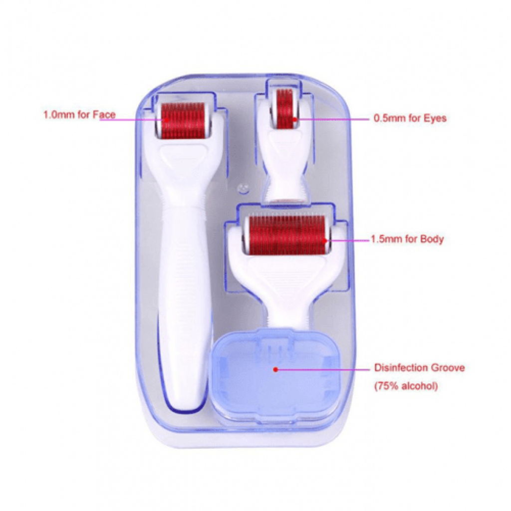 مجموعة ديرما رولر 4 في 1 للعناية بالبشرة